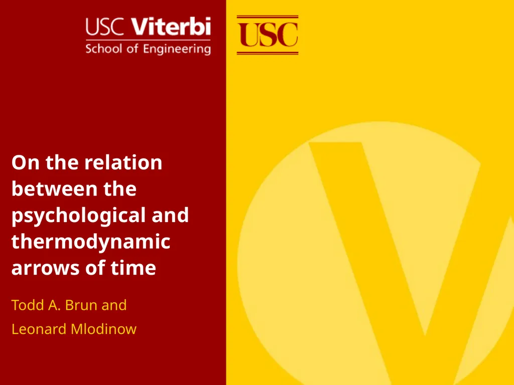 On the relation between the psychological and - slide 1 of 28