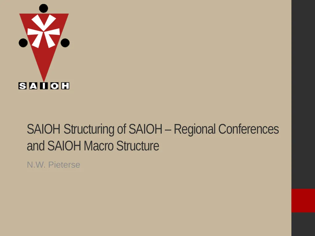 SAIOH Structuring of SAIOH – Regional Conferences - slide 1 of 29