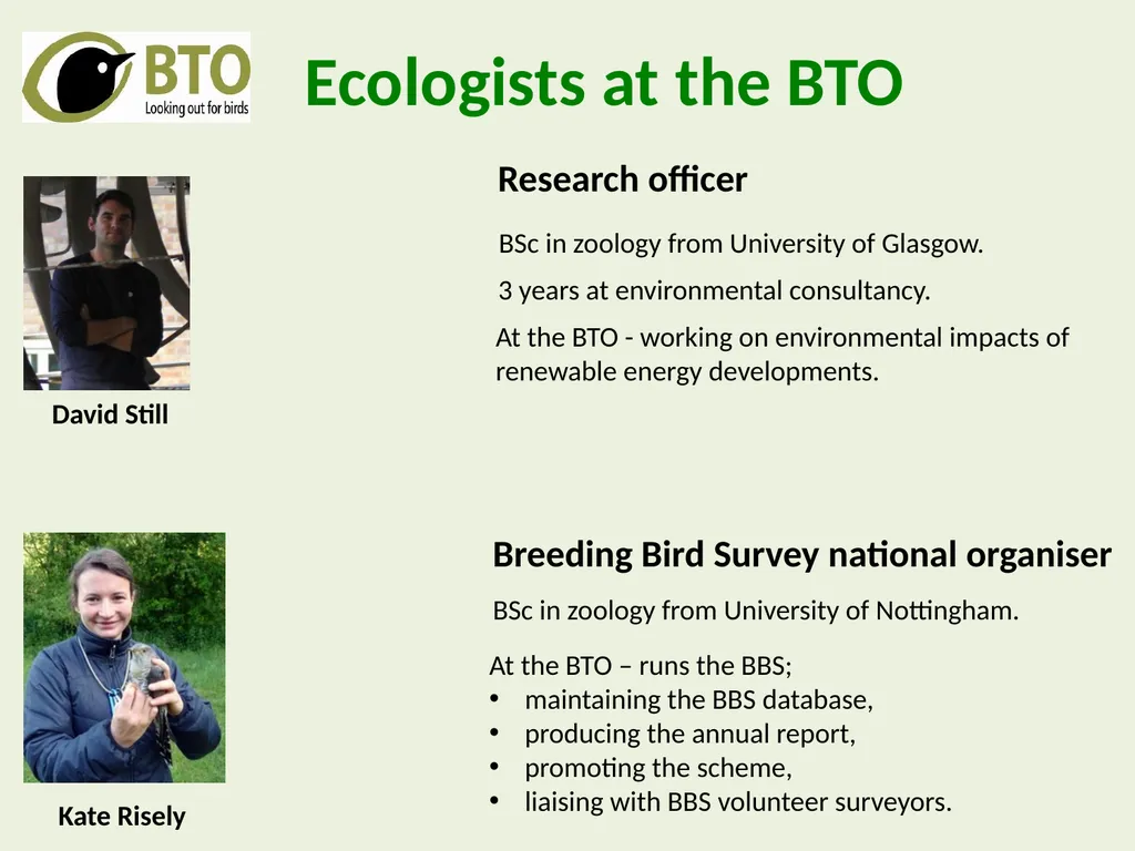 Ecological research careers BES undergraduate - slide 10 of 12