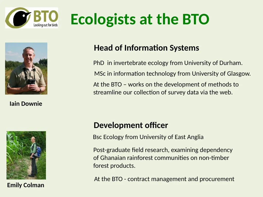 Ecological research careers BES undergraduate - slide 11 of 12