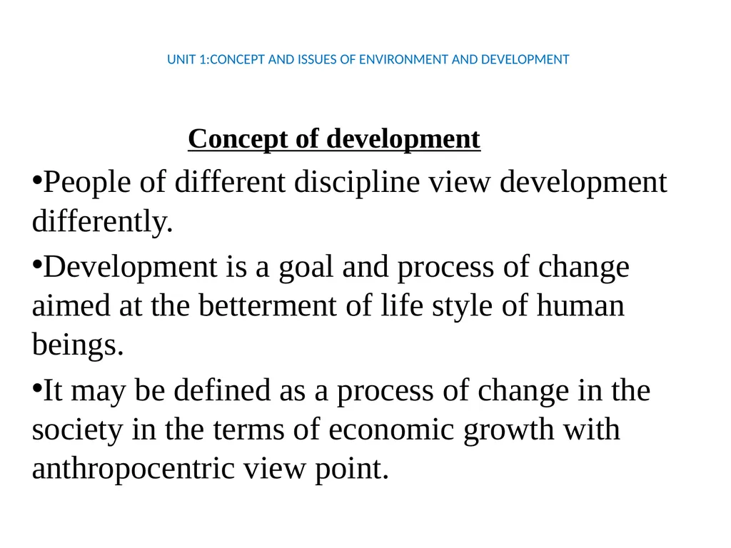 PAPER-601 ENVIRONMENT AND DEVELOPMENT UNIT - slide 2 of 5