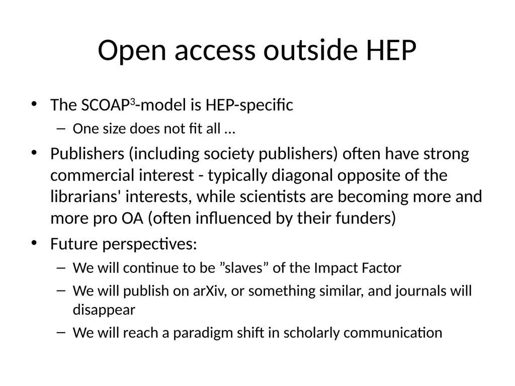 WG2 Communication in Physics Jens Vigen WG dormant - slide 6 of 11