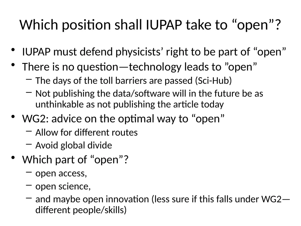 WG2 Communication in Physics Jens Vigen WG dormant - slide 11 of 11