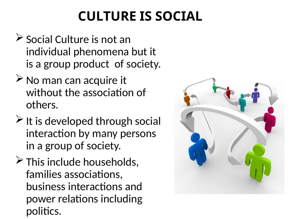 3.1 MAIN CHARACTERISTICS OF CULTURE MAIN - slide 8 of 13