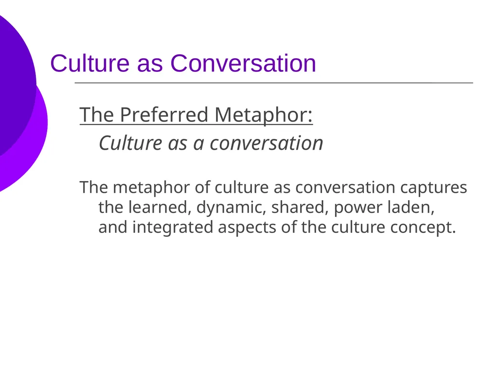 Chapter 2: Culture Objectives: Define the culture - slide 13 of 16