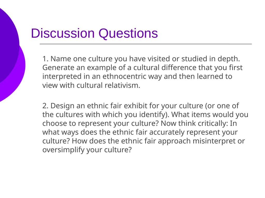 Chapter 2: Culture Objectives: Define the culture - slide 15 of 16