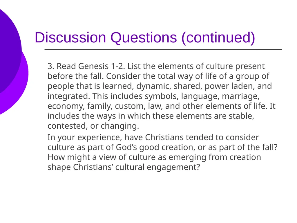 Chapter 2: Culture Objectives: Define the culture - slide 16 of 16
