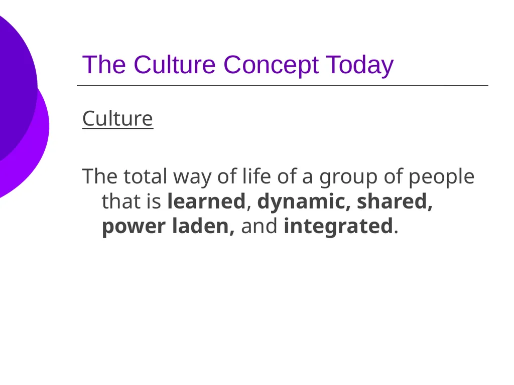 Chapter 2: Culture Objectives: Define the culture - slide 11 of 16