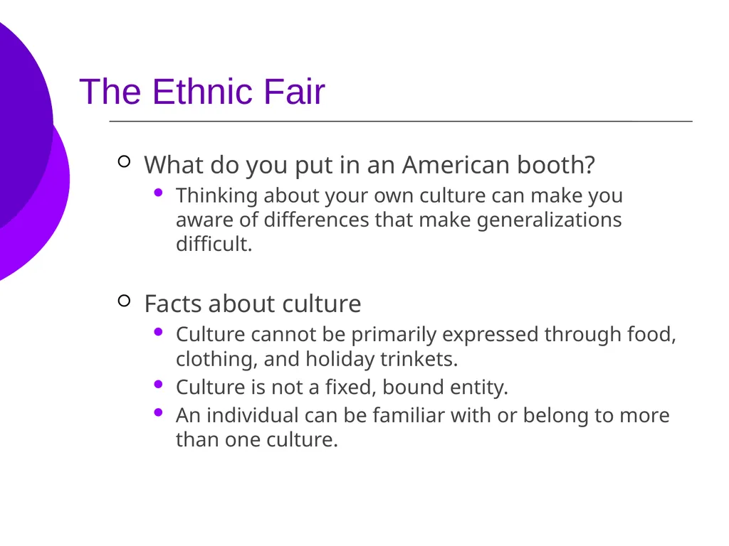 Chapter 2: Culture Objectives: Define the culture - slide 2 of 16