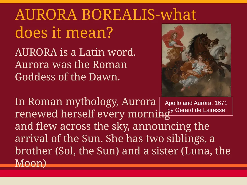 THE AURORA BOREALIS AURORA BOREALIS-what does it - slide 2 of 9