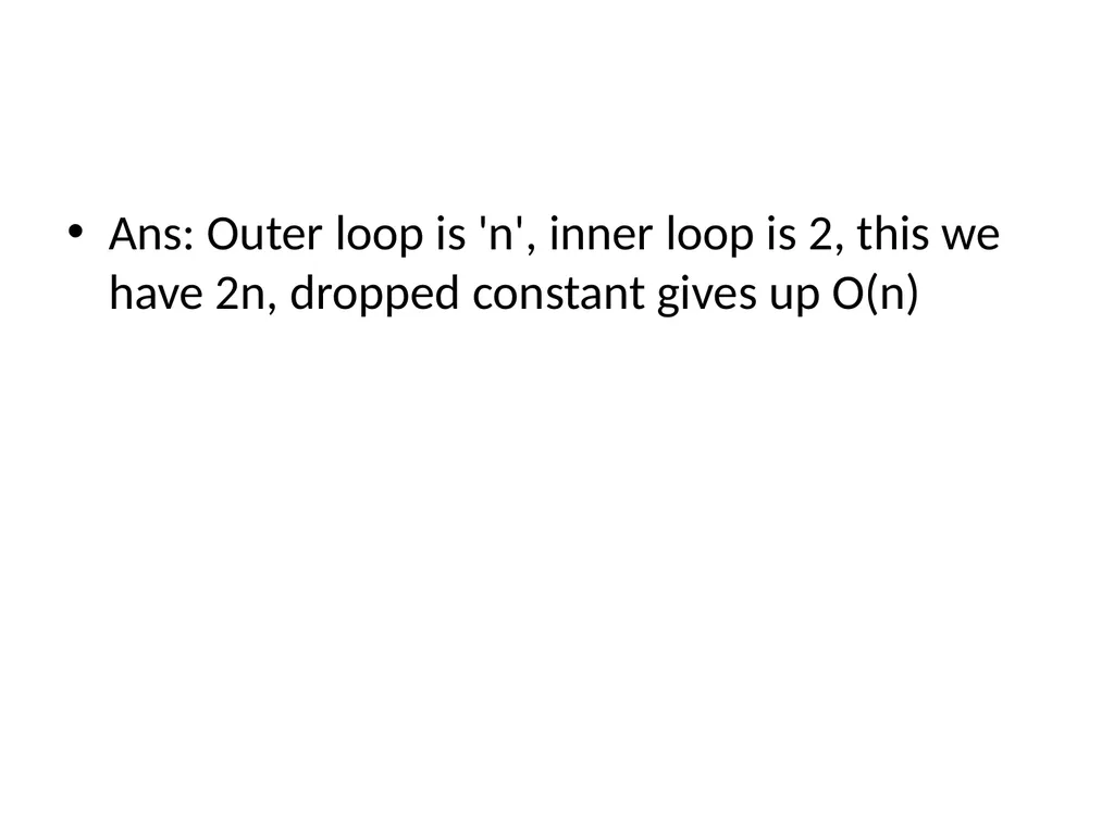 Complexity Analysis Big – O notation It is most - slide 17 of 45