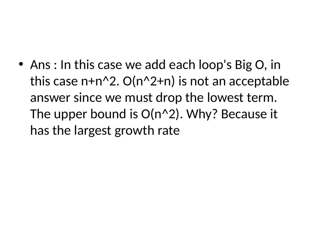 Complexity Analysis Big – O notation It is most - slide 15 of 45
