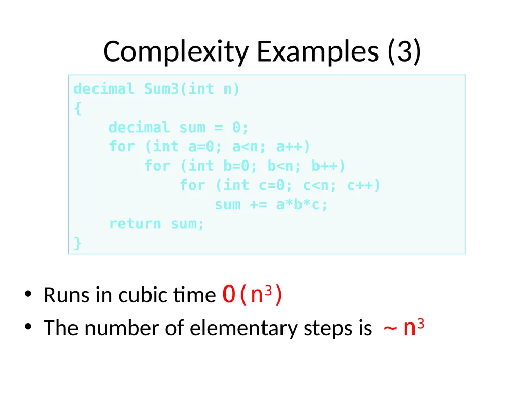 Complexity Analysis Big – O notation It is most - slide 34 of 45