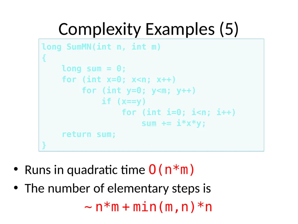 Complexity Analysis Big – O notation It is most - slide 36 of 45
