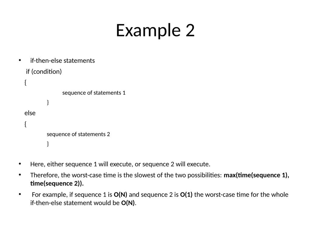 Complexity Analysis Big – O notation It is most - slide 28 of 45