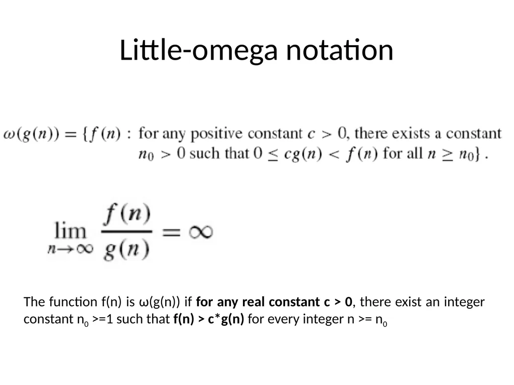 Complexity Analysis Big – O notation It is most - slide 45 of 45