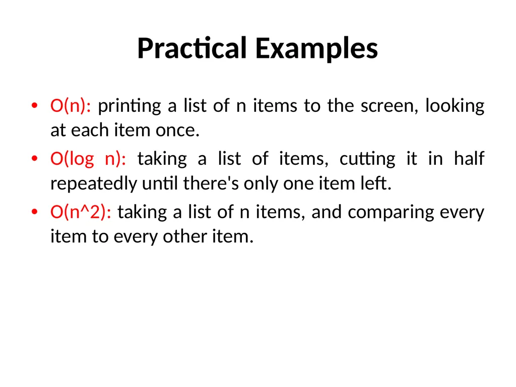 Complexity Analysis Big – O notation It is most - slide 26 of 45