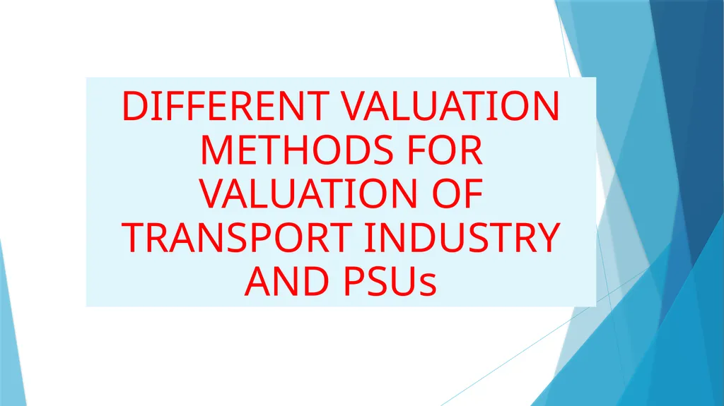 Basic Valuation concepts DATED 4-4-2026 1 Seminar - slide 17 of 28