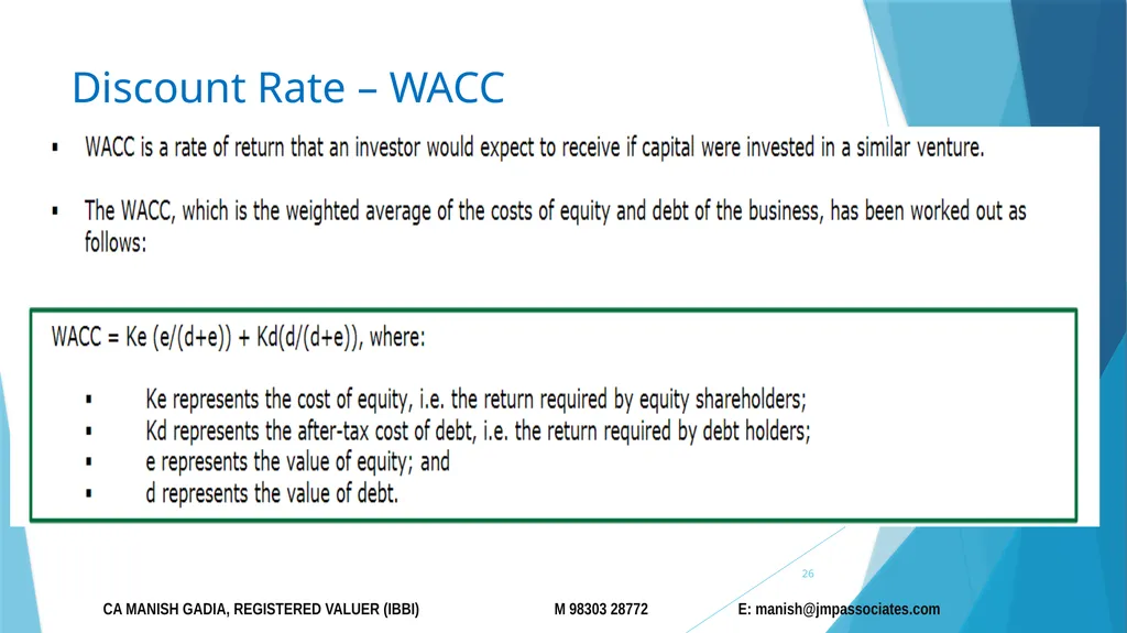 Basic Valuation concepts DATED 4-4-2026 1 Seminar - slide 26 of 28