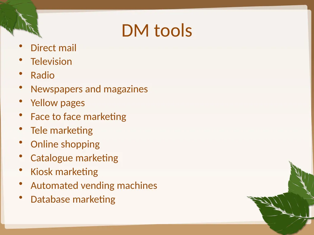 IMC tools Public Relations “ Public relations - slide 19 of 29