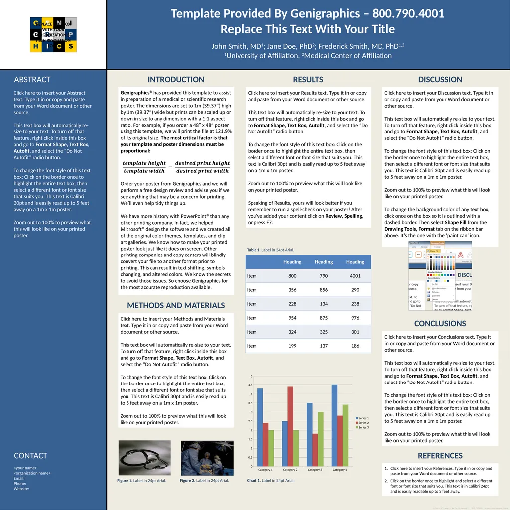 Template Provided By Genigraphics – 800.790.4001
