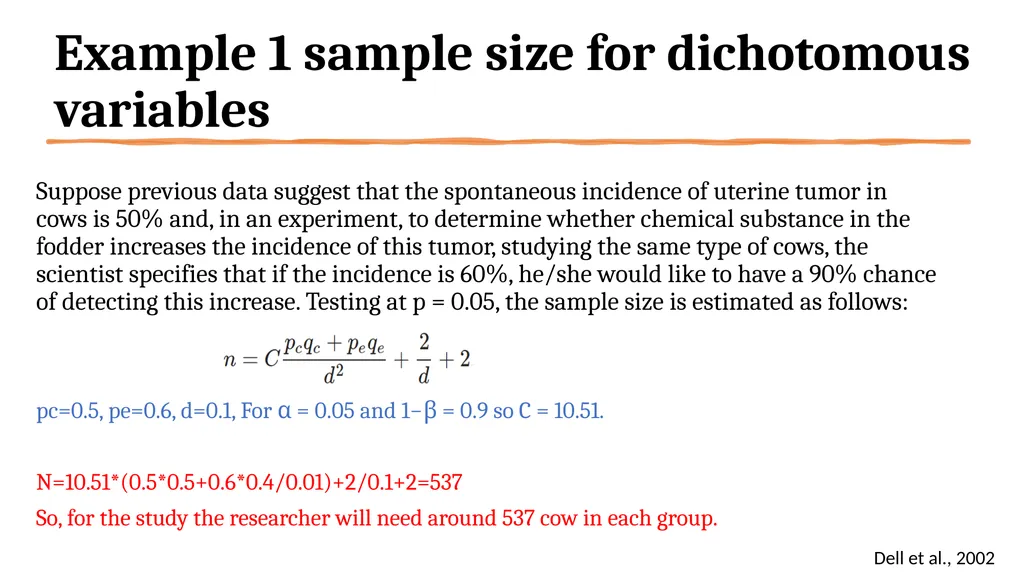 How to determine the correct sample size of a - slide 15 of 24