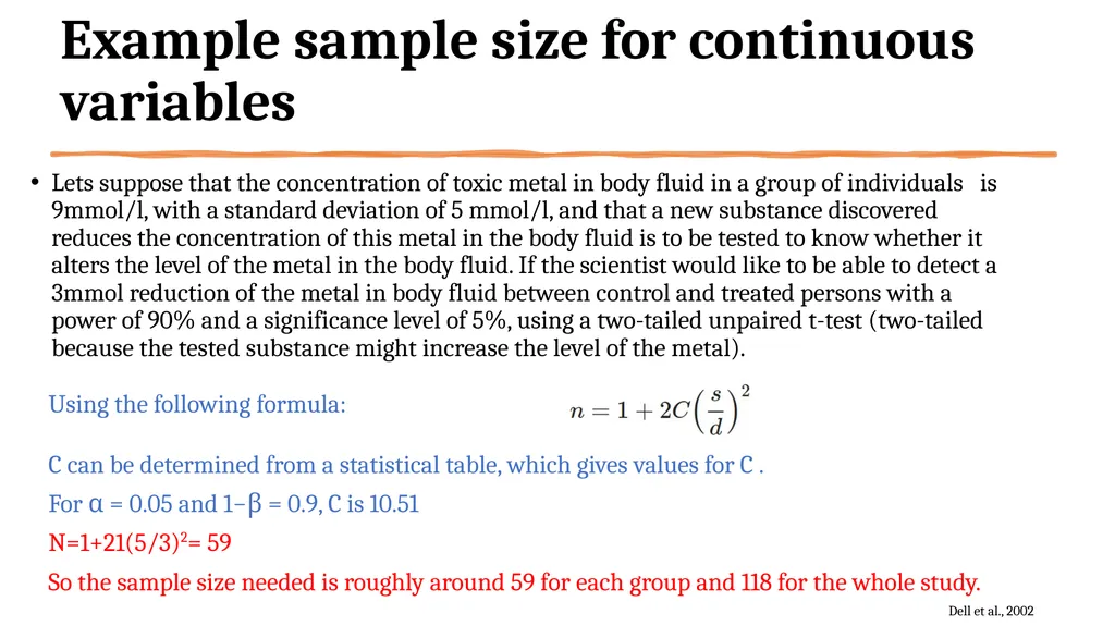 How to determine the correct sample size of a - slide 19 of 24
