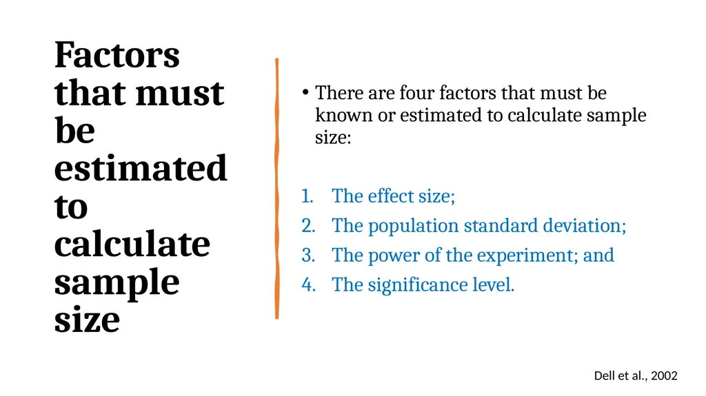 How to determine the correct sample size of a - slide 3 of 24