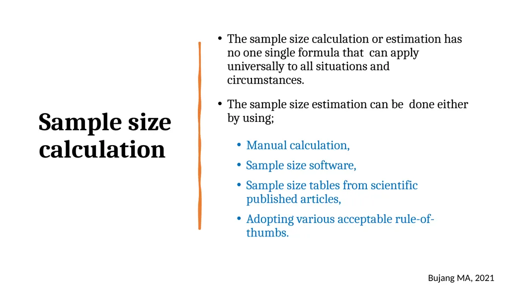 How to determine the correct sample size of a - slide 2 of 24
