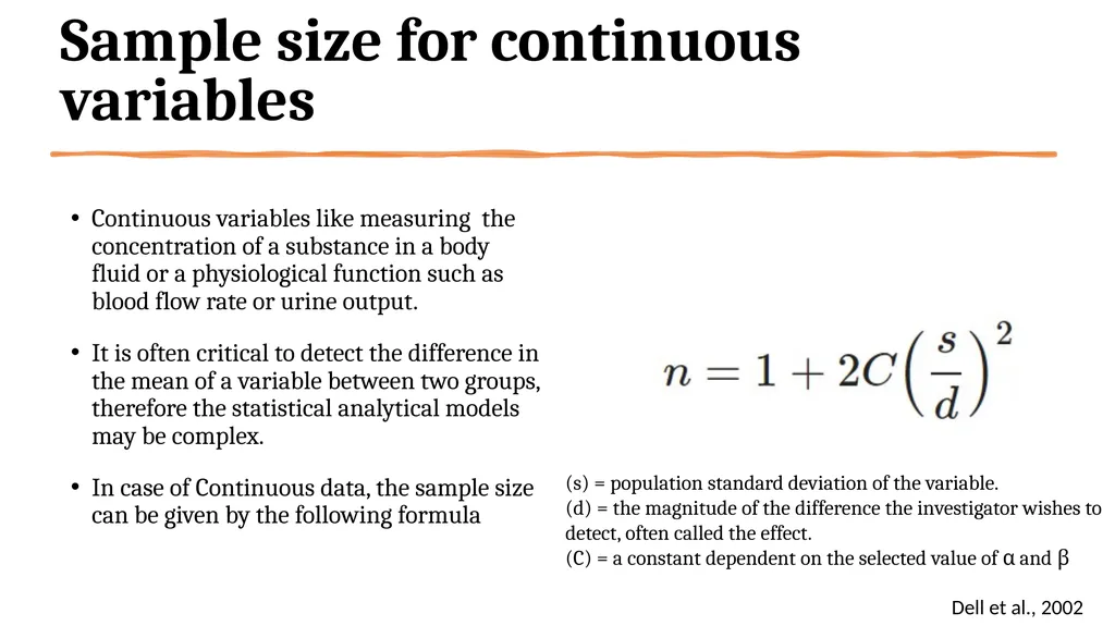 How to determine the correct sample size of a - slide 18 of 24