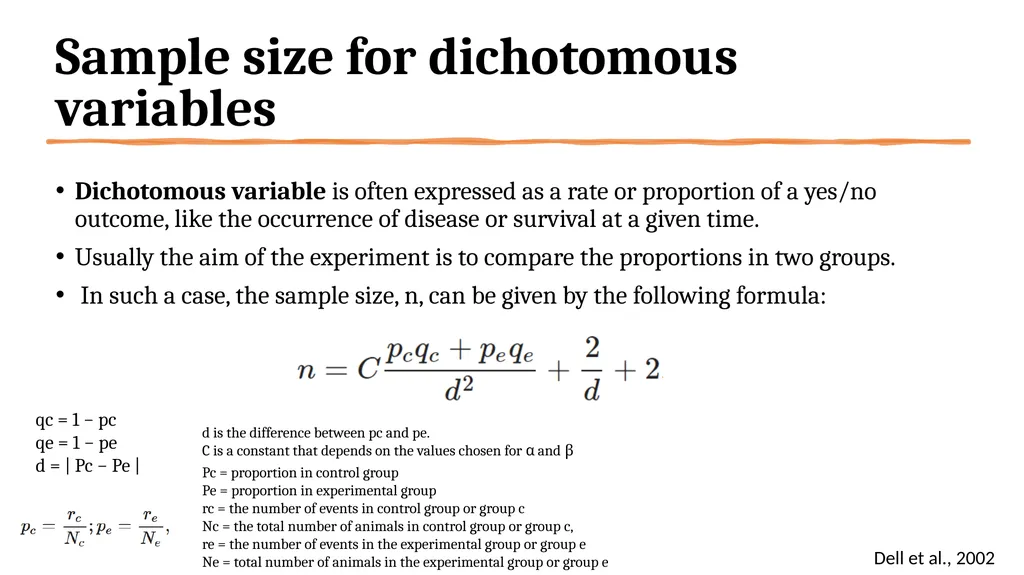 How to determine the correct sample size of a - slide 14 of 24