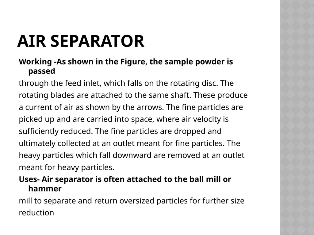 Size separation Dr. Garima Joshi Assistant - slide 20 of 25