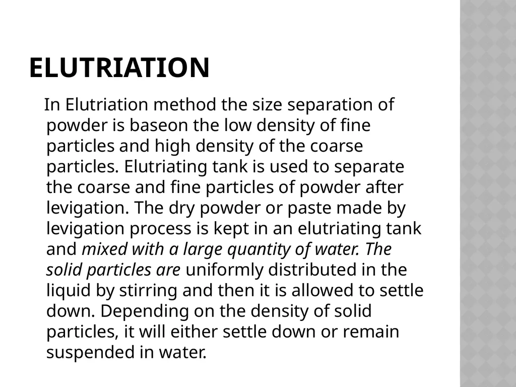Size separation Dr. Garima Joshi Assistant - slide 21 of 25