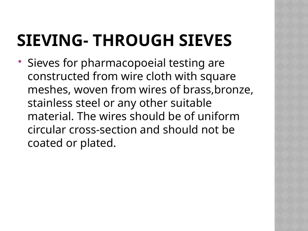 Size separation Dr. Garima Joshi Assistant - slide 7 of 25