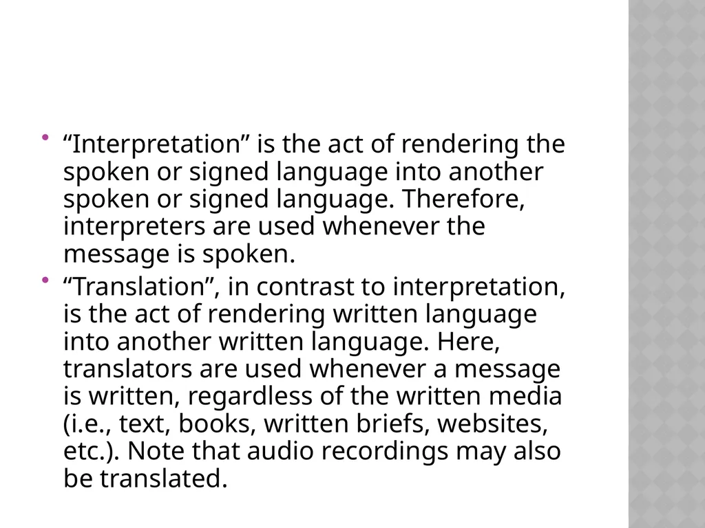 What is interpreting? Siska Rizkiani - slide 3 of 13