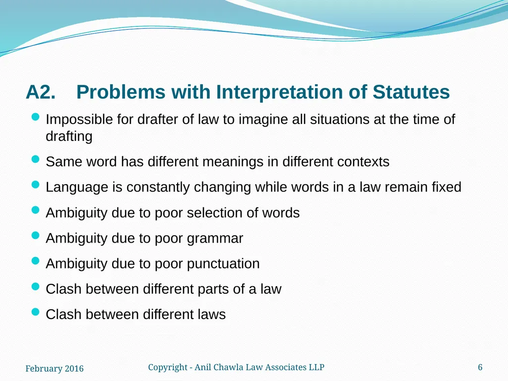 Interpretation of Statutes and Agreements in India - slide 6 of 65
