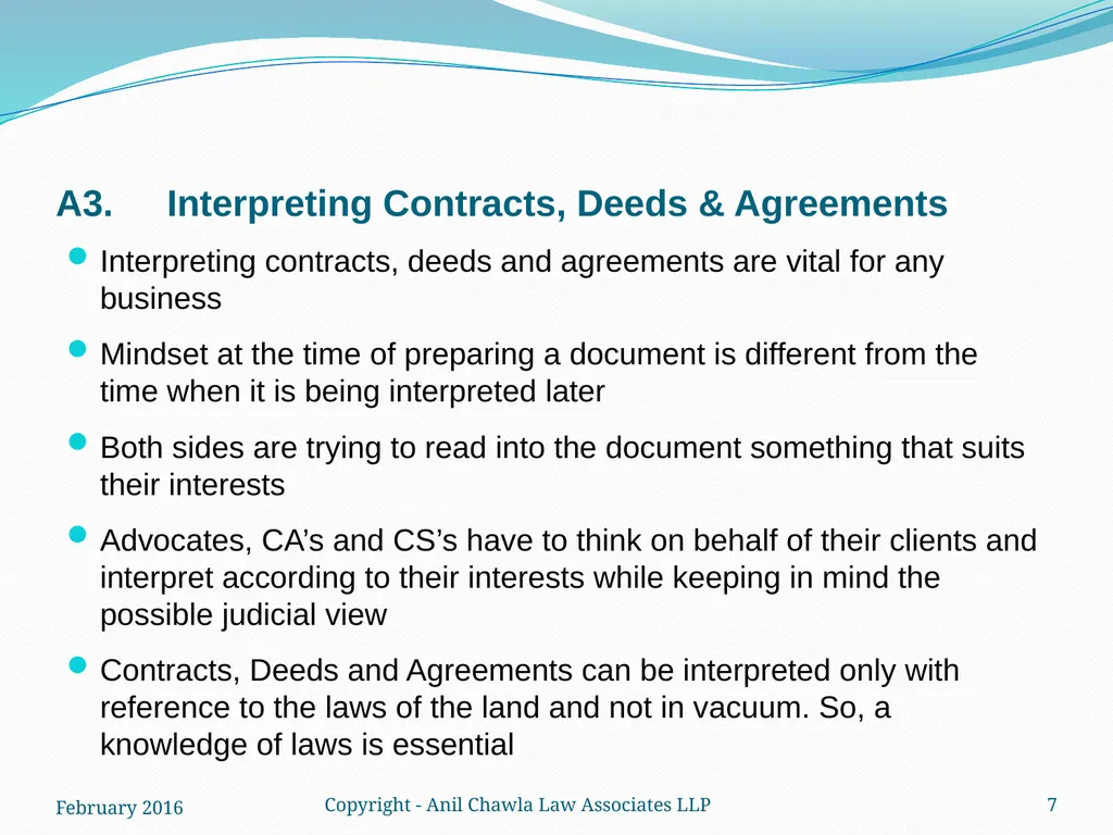 Interpretation of Statutes and Agreements in India - slide 7 of 65