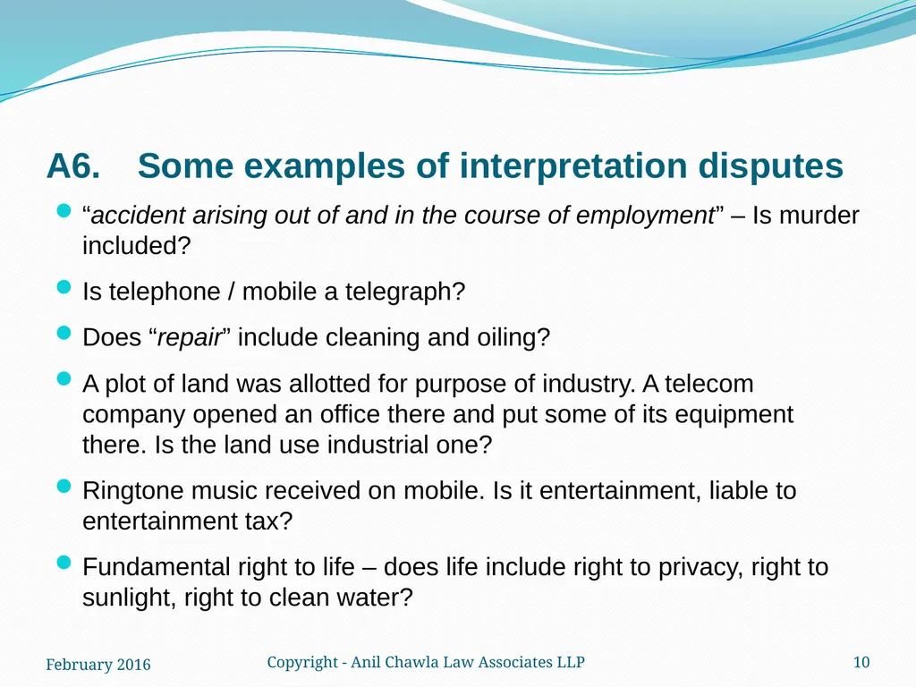 Interpretation of Statutes and Agreements in India - slide 10 of 65