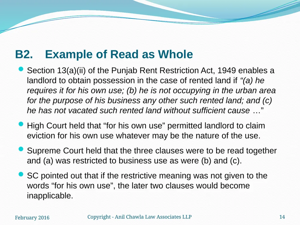 Interpretation of Statutes and Agreements in India - slide 14 of 65