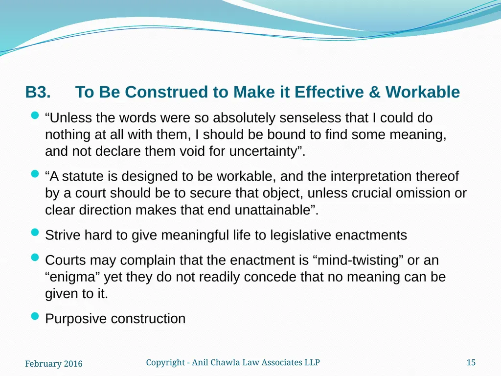 Interpretation of Statutes and Agreements in India - slide 15 of 65