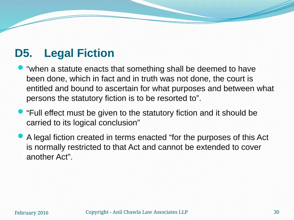 Interpretation of Statutes and Agreements in India - slide 30 of 65