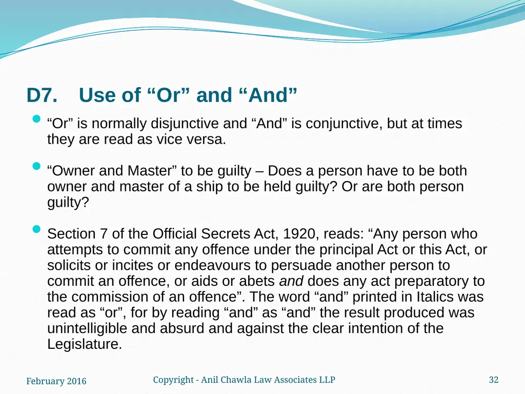 Interpretation of Statutes and Agreements in India - slide 32 of 65