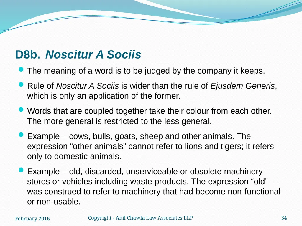 Interpretation of Statutes and Agreements in India - slide 34 of 65