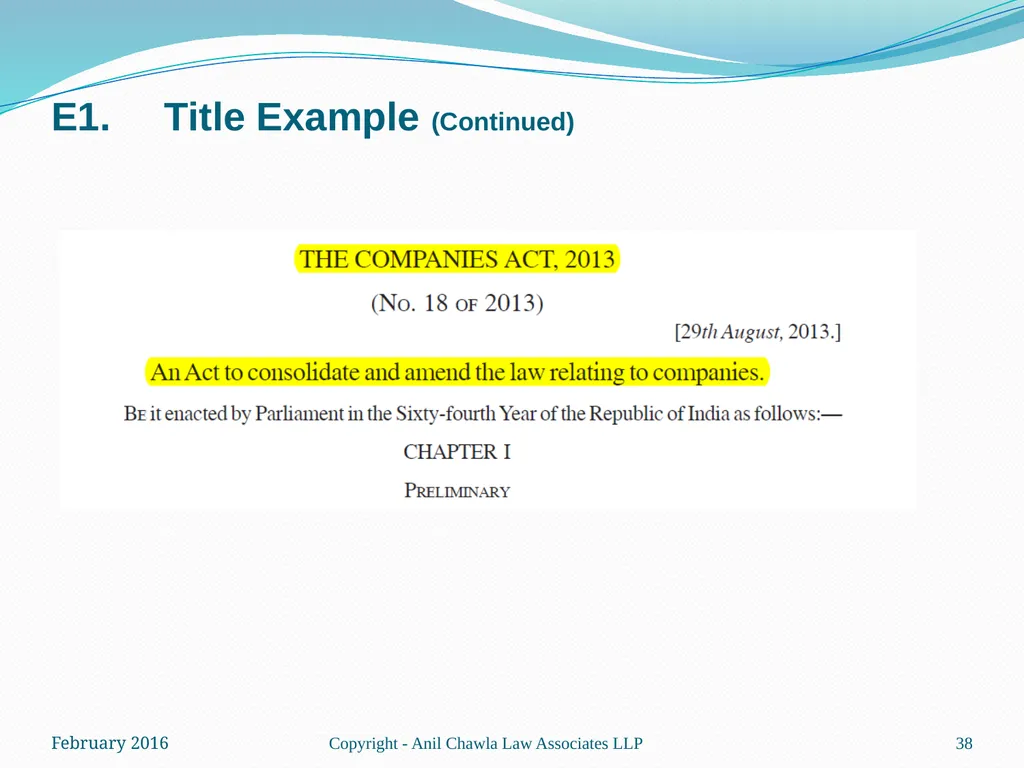 Interpretation of Statutes and Agreements in India - slide 38 of 65