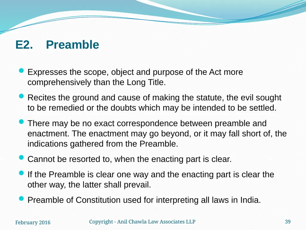 Interpretation of Statutes and Agreements in India - slide 39 of 65