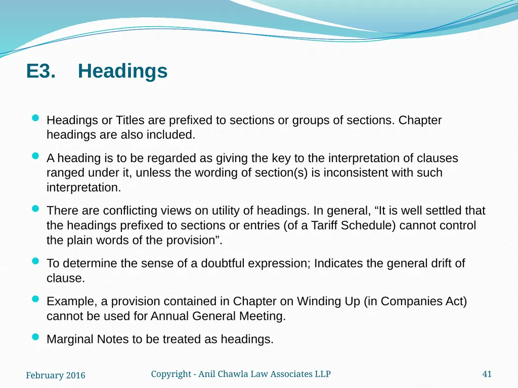 Interpretation of Statutes and Agreements in India - slide 41 of 65