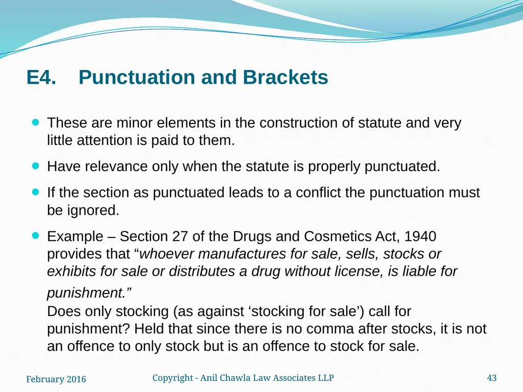 Interpretation of Statutes and Agreements in India - slide 43 of 65
