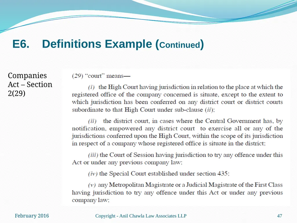 Interpretation of Statutes and Agreements in India - slide 47 of 65
