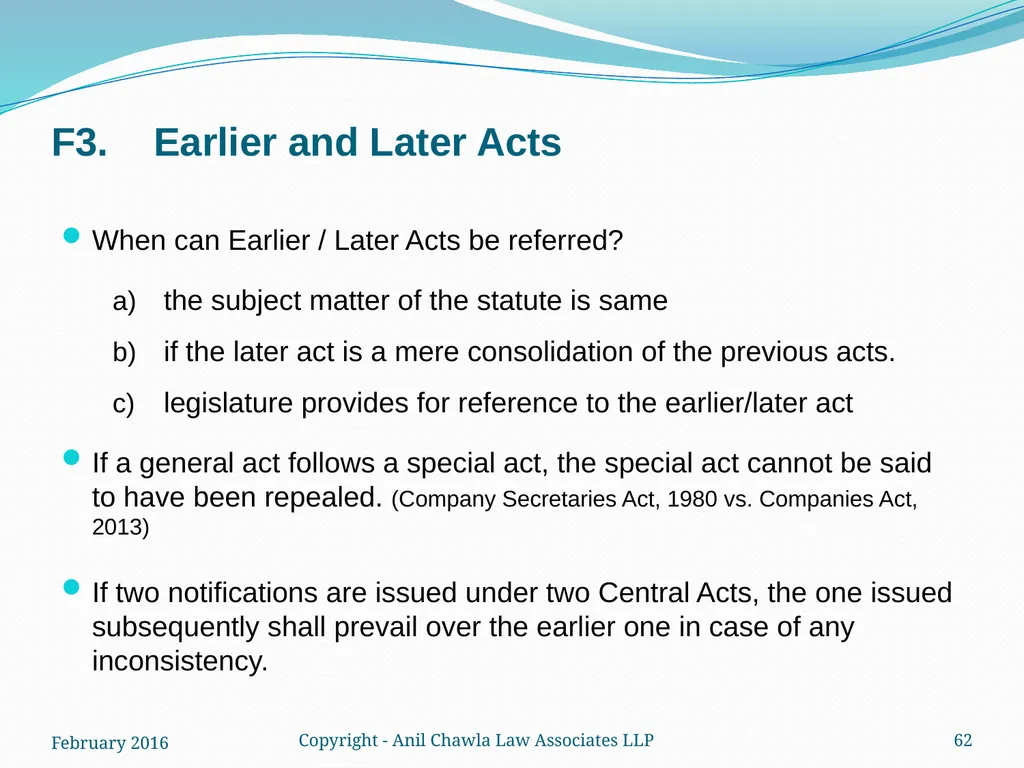 Interpretation of Statutes and Agreements in India - slide 62 of 65
