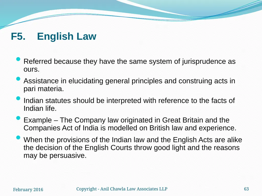 Interpretation of Statutes and Agreements in India - slide 63 of 65